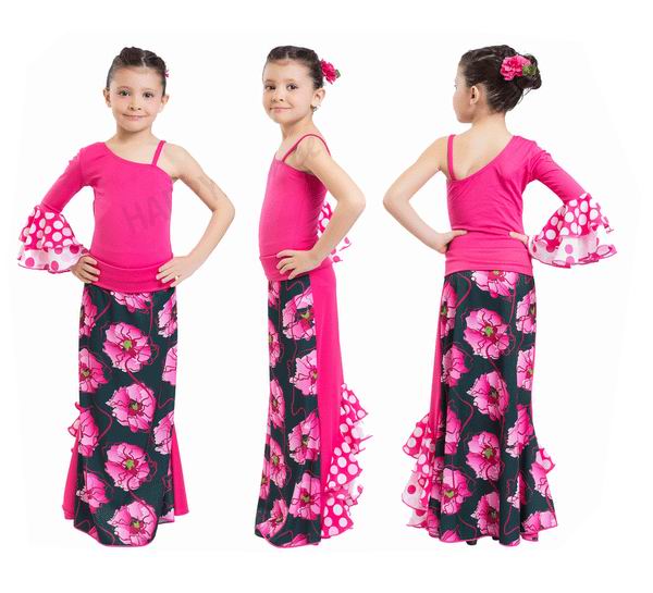 Jupes pour la Danse Flamenco Happy Dance pour Enfant. Ref.EF308PE13PS06PS224PS225